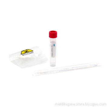 Inactivate Type Virus Transport Medium 10ml Disposable Virus Sampling Kit with Sampling Tube and Nylon Flocked Swab